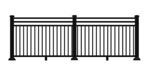 0000 post to post Double Open Mid Rail 300x150 1 | West Coast Aluminum Railing Systems