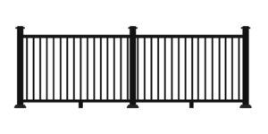 0004 ULTRALOX® Post To Post Rail Square Picket Rail 300x150 1 | West Coast Aluminum Railing Systems