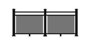 0006 ULTRALOX® Post To Post Rail Glass Panel Open Mid Rail 300x150 1 | West Coast Aluminum Railing Systems