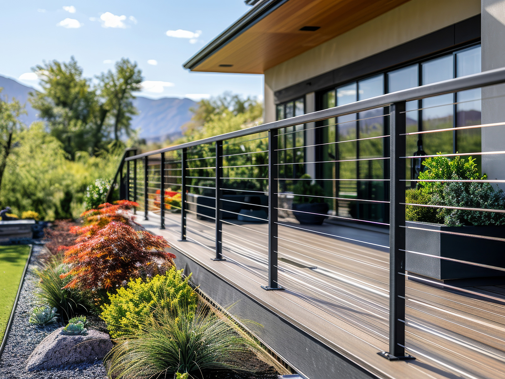 Cable Railing horizontal | West Coast Aluminum Railing Systems