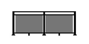 Ultralox 0001 Continuous Glass Panel Open Mid Rail 300x150 1 | West Coast Aluminum Railing Systems