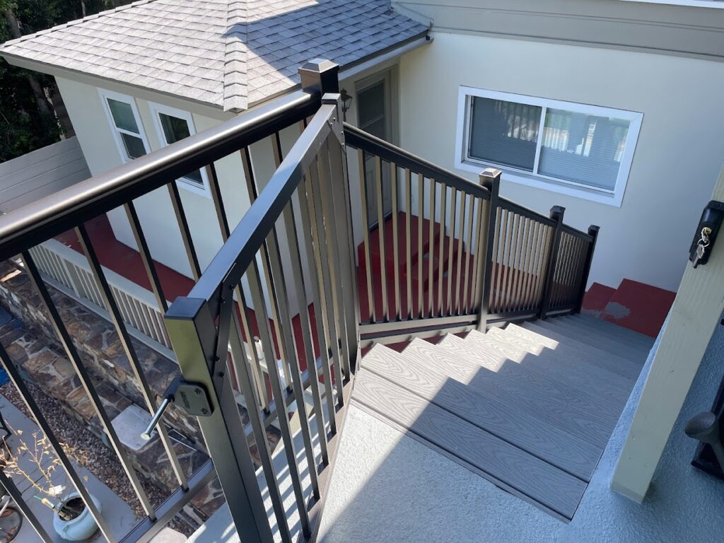 exterior stairs metal railing san diego | West Coast Aluminum Railing Systems